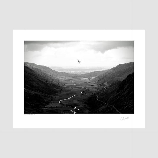 Snowdon Snowdonia with plane - Black and white photography prints
